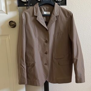 Jil Sander Taupe Single-Breasted Tailored Blazer Sz m